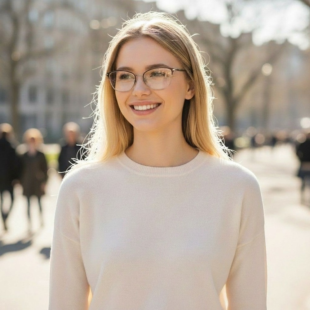 Ellen Tracy Womens Eyeglasses Frames Gunmetal‎ Silver Rectangular 23414